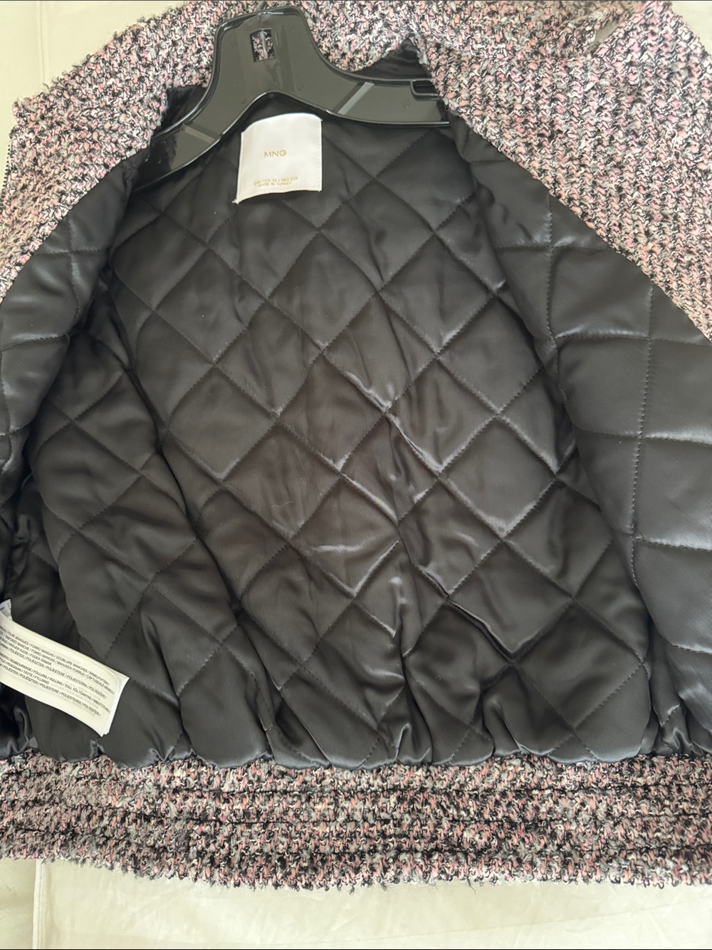 Mango Tweed Bomber Jacket - Picture 14 of 17
